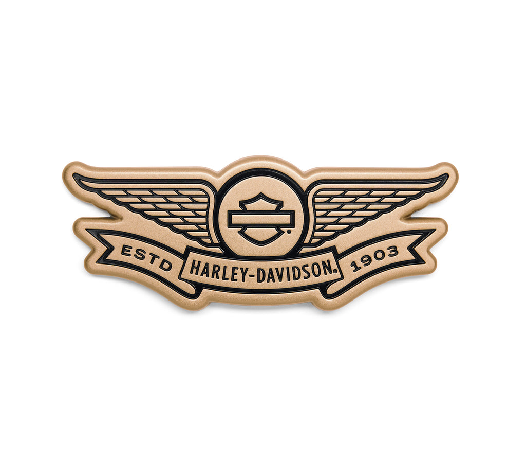 Gold Winged Bar & Shield Decorative Medallion