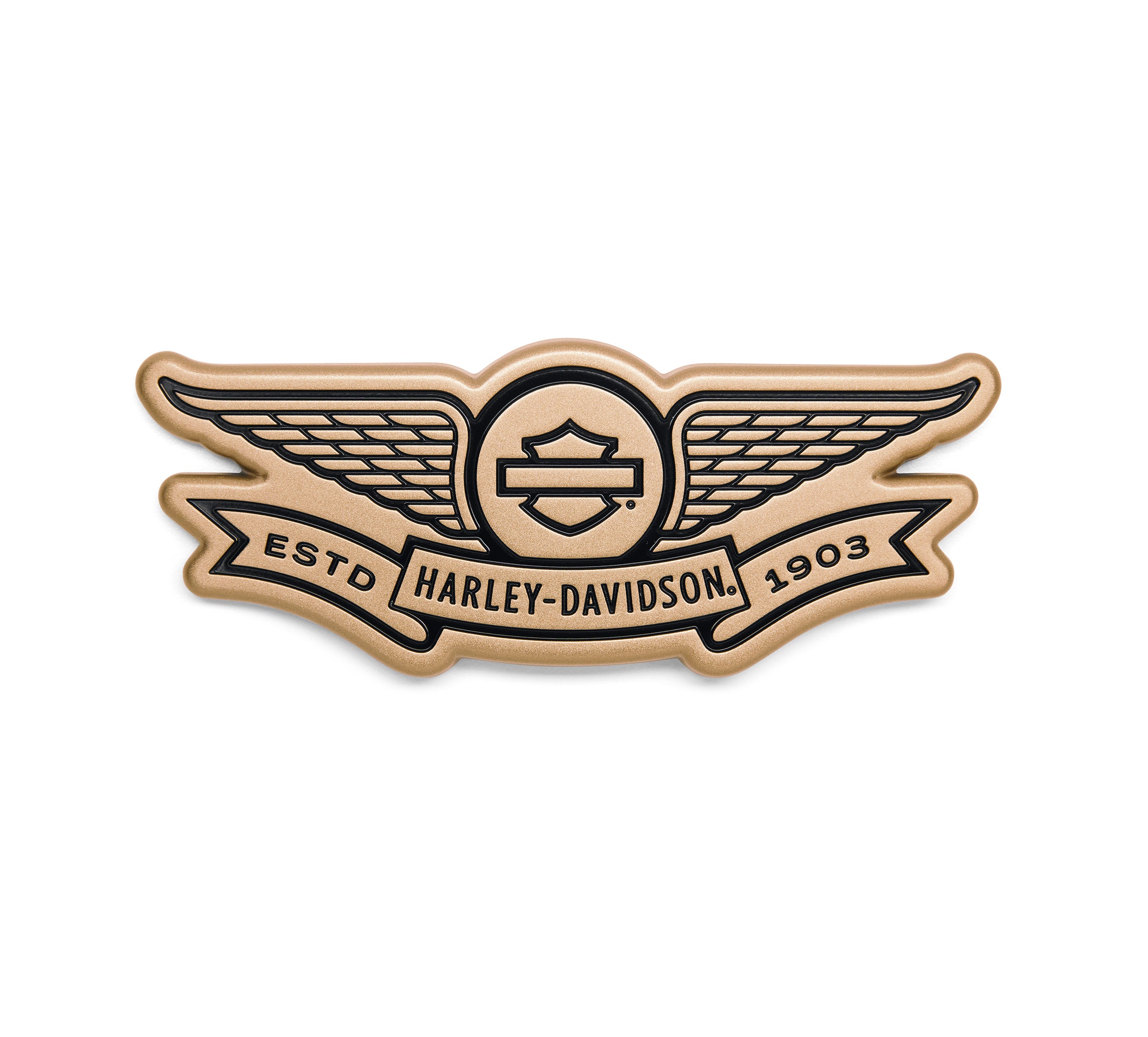 Gold Winged Bar & Shield Decorative Medallion