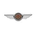 Chrome Winged Bar & Shield Decorative Medallion