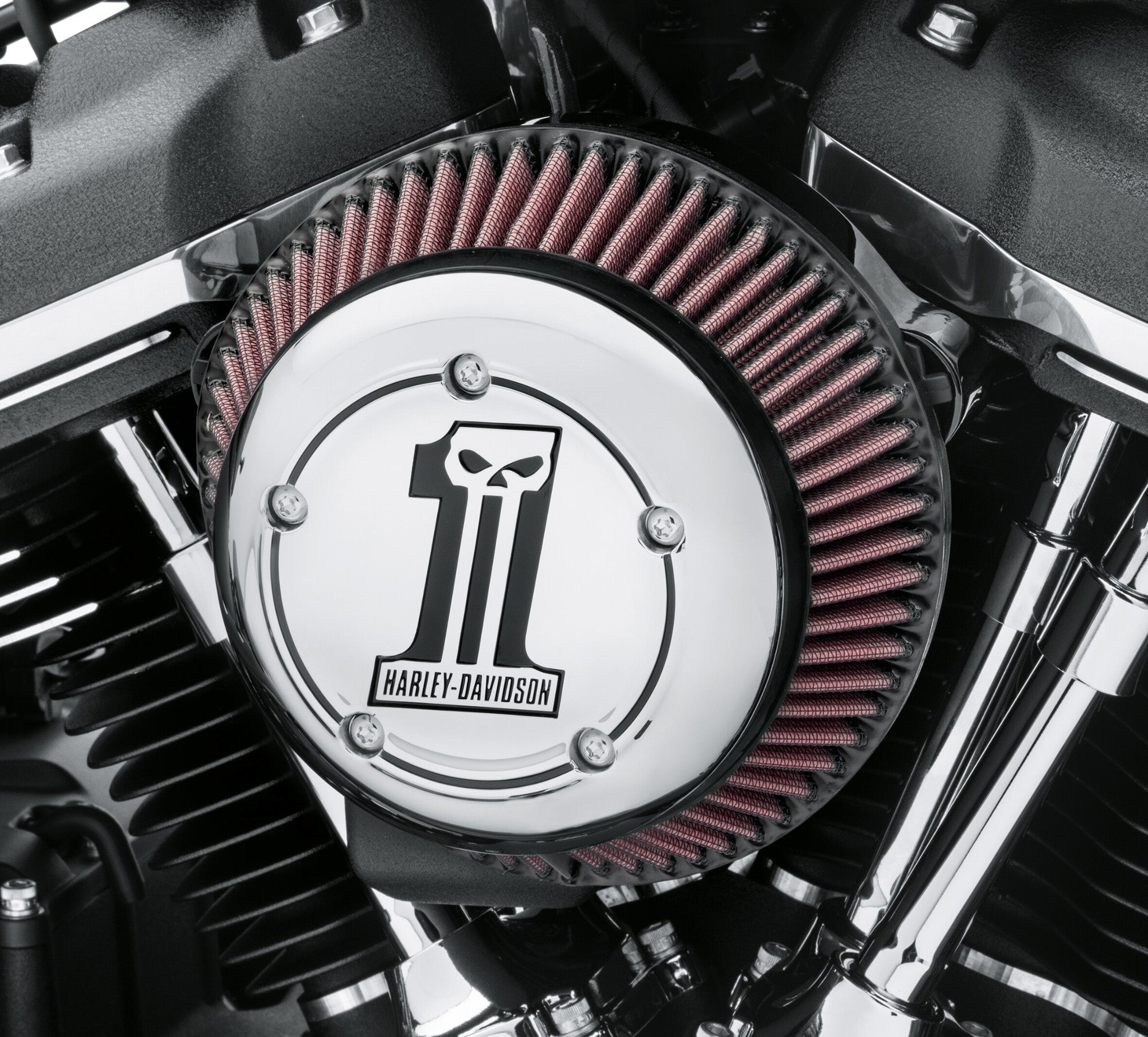 Number One Skull Air Cleaner Trim