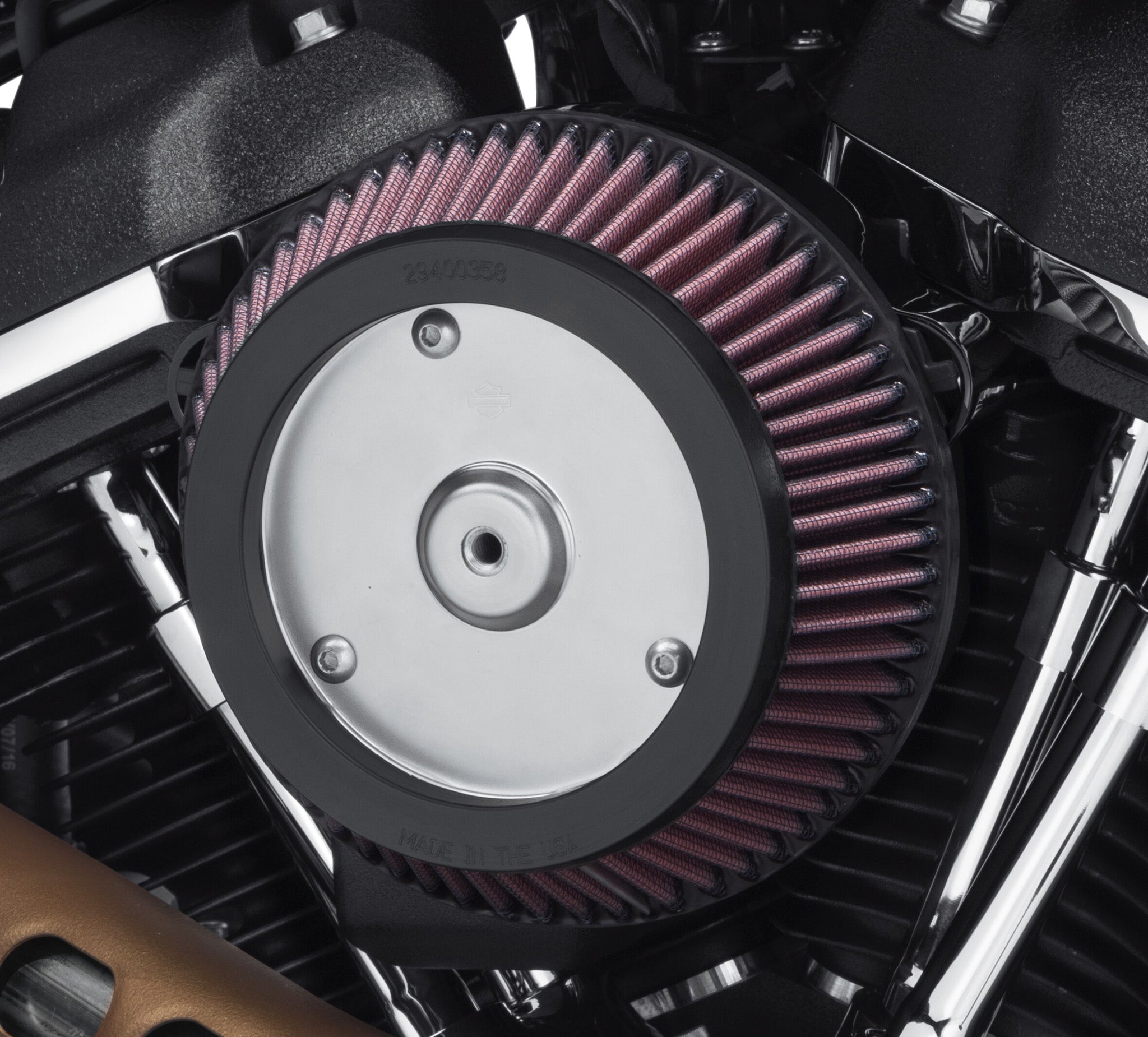 Screamin’ Eagle Round High-Flow Air Cleaner - Center Bolt