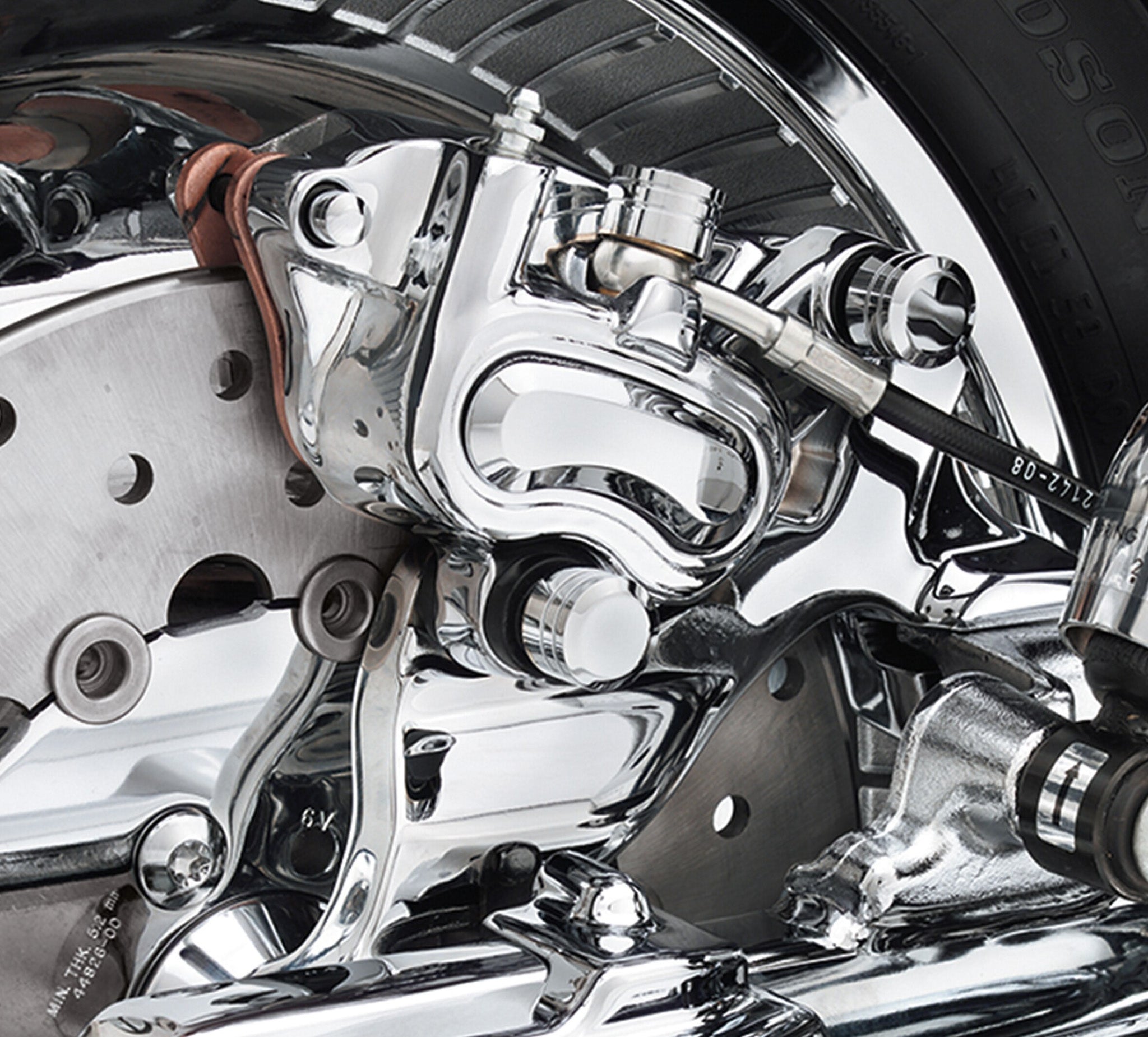 Chrome Rear Caliper Bracket