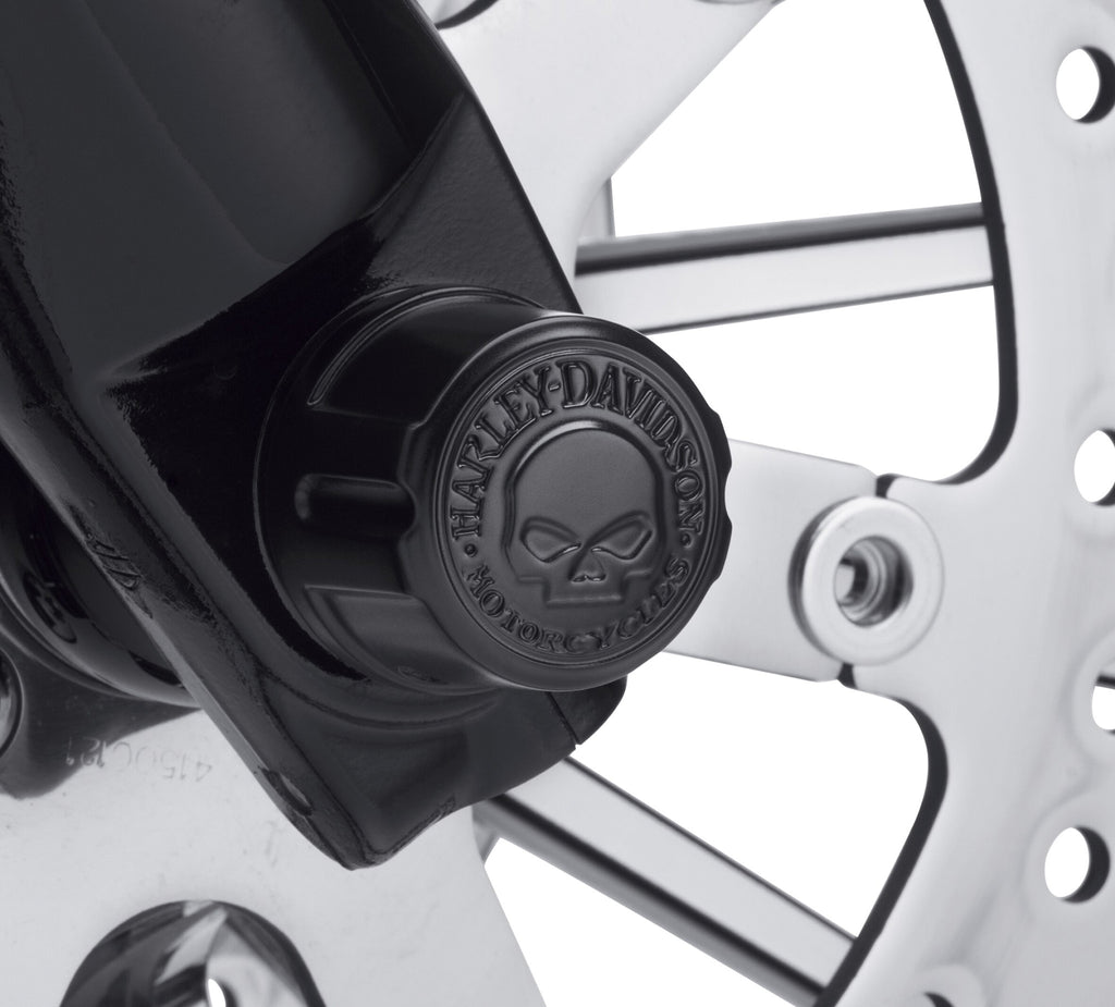 Willie G Skull Front Axle Nut Covers