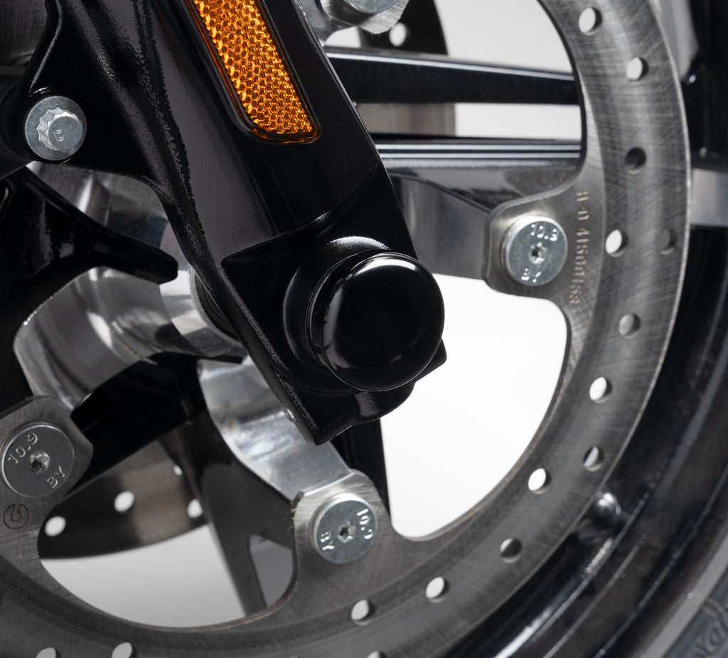 Gloss Black Front Axle Nut Covers