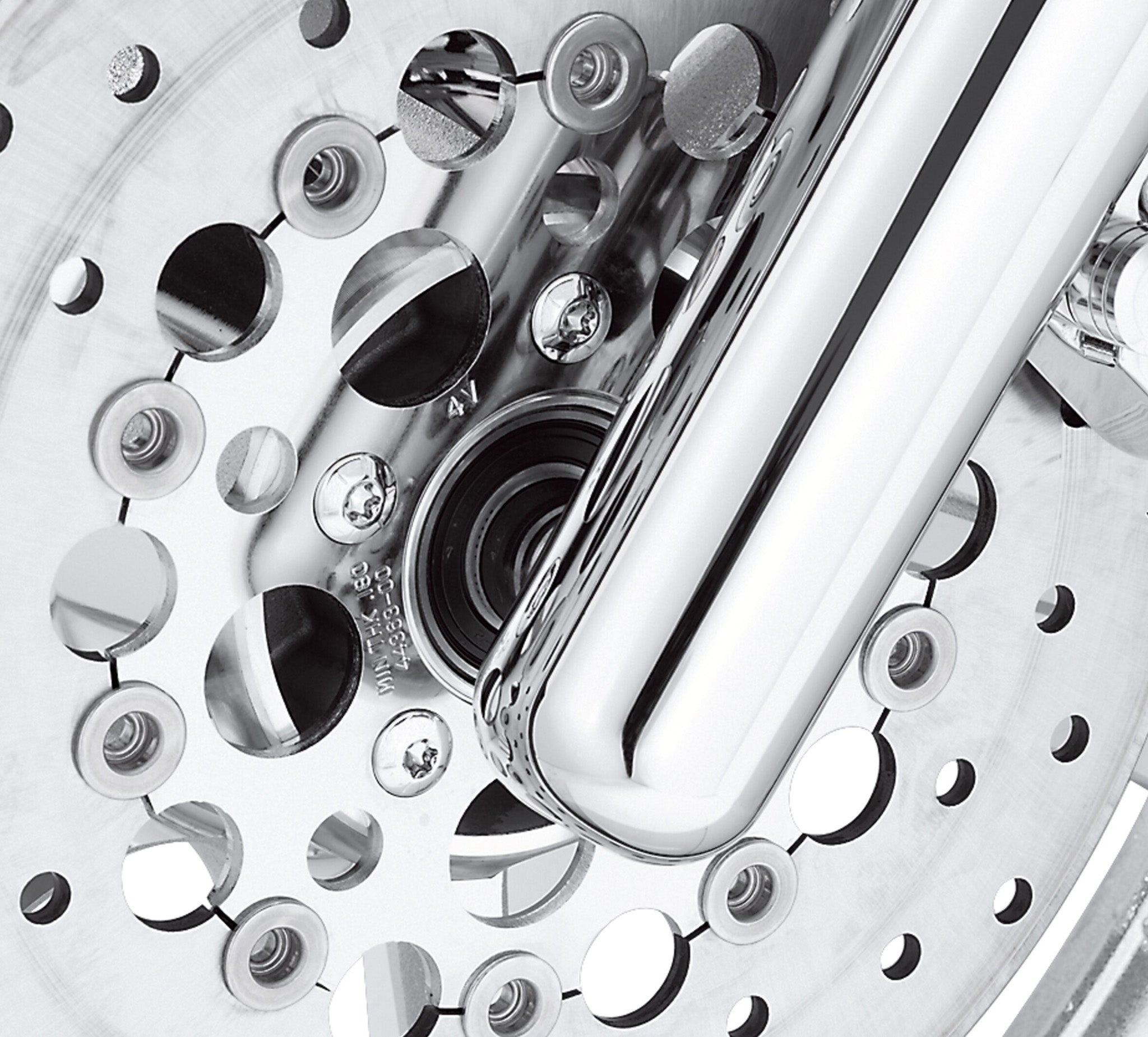 Chrome Rear Brake Disc Hardware Kit