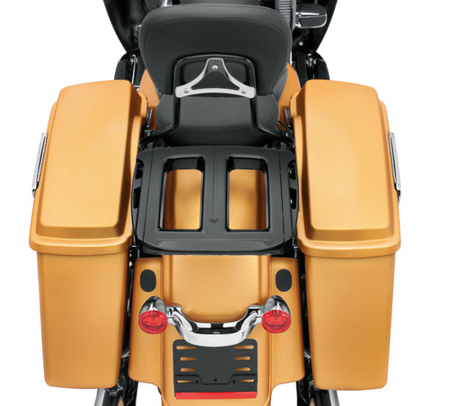 Adjustable Two-Up Gloss Black Luggage Rack