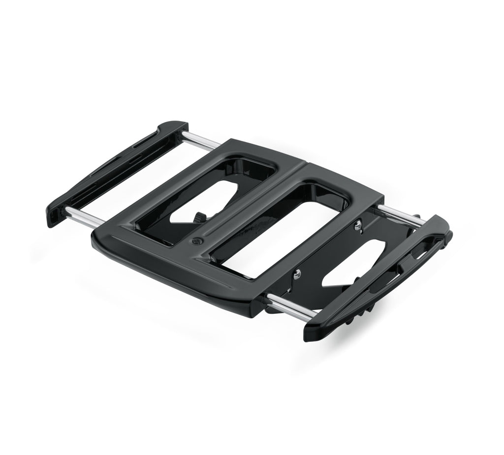 Adjustable Two-Up Gloss Black Luggage Rack