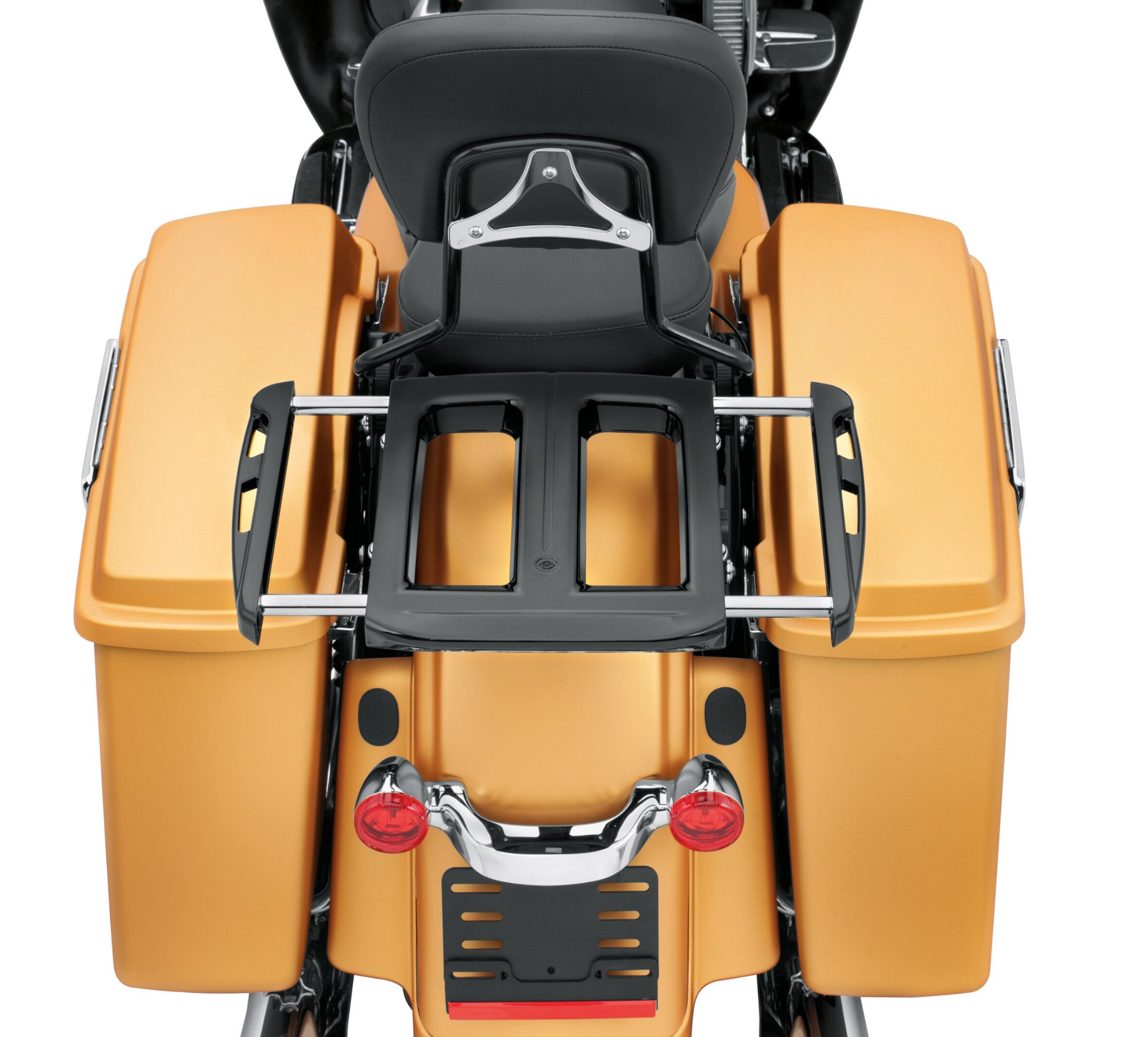 Adjustable Two-Up Gloss Black Luggage Rack