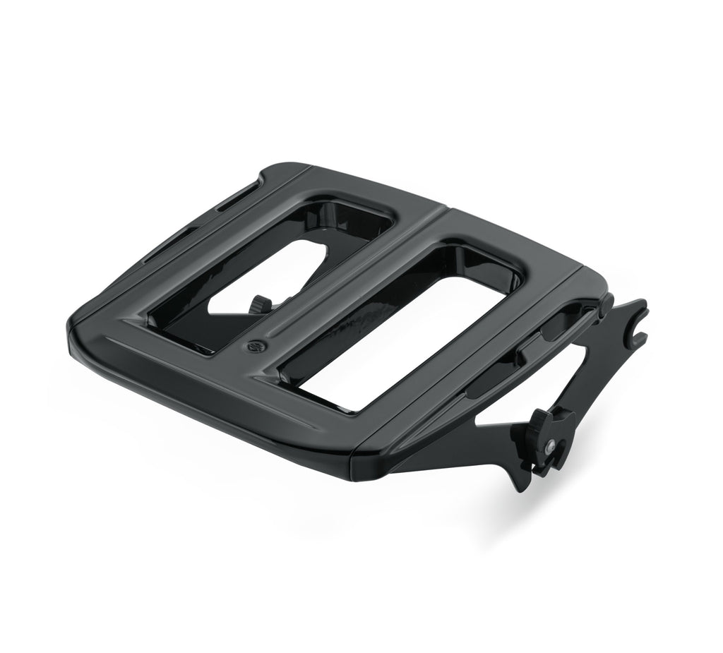 Adjustable Two-Up Gloss Black Luggage Rack