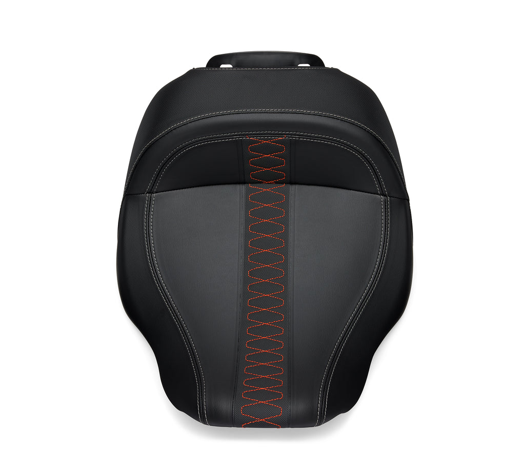 Low-Profile Solo Touring Seat – Orange Stitch
