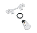 Smooth Push-Button Fuel Console Door Release - Chrome
