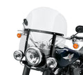 King-Size H-D Detachables Windshield for FL Softail Models - 18 in. Light Smoke, Gloss Black Brace