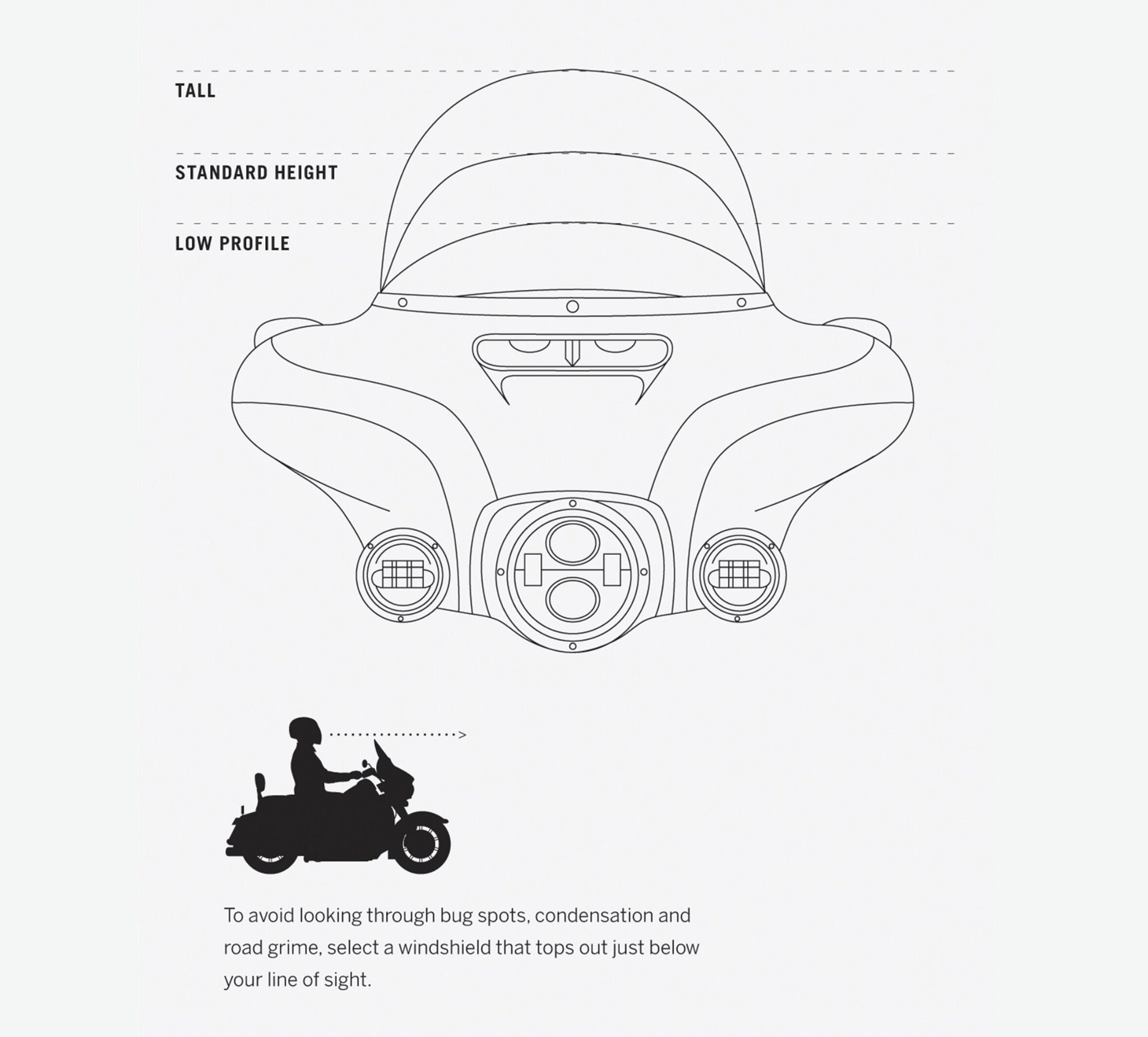 Batwing Fairing 15 in. Windshield