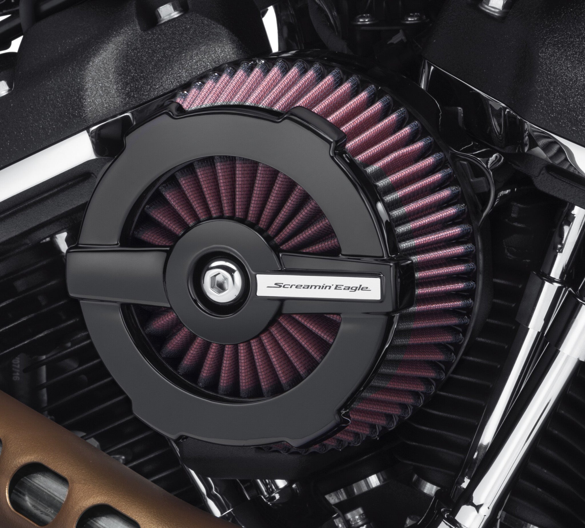 Screamin' Eagle Round Air Cleaner Cover - Ratchet
