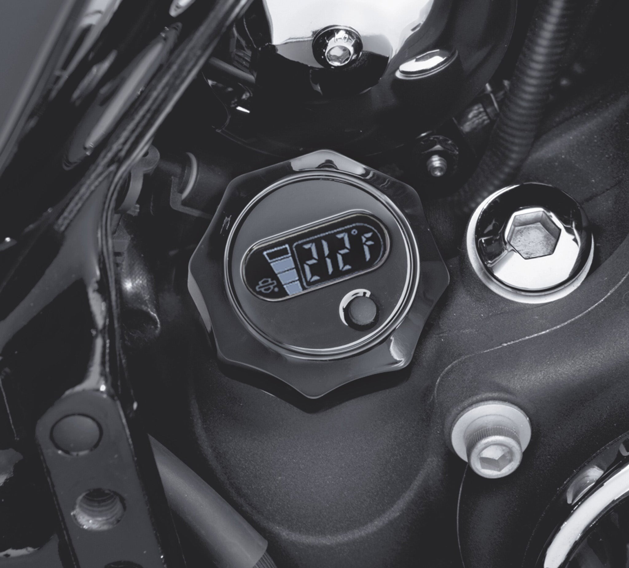 Oil Level and Temperature Dipstick with Lighted LCD Readout