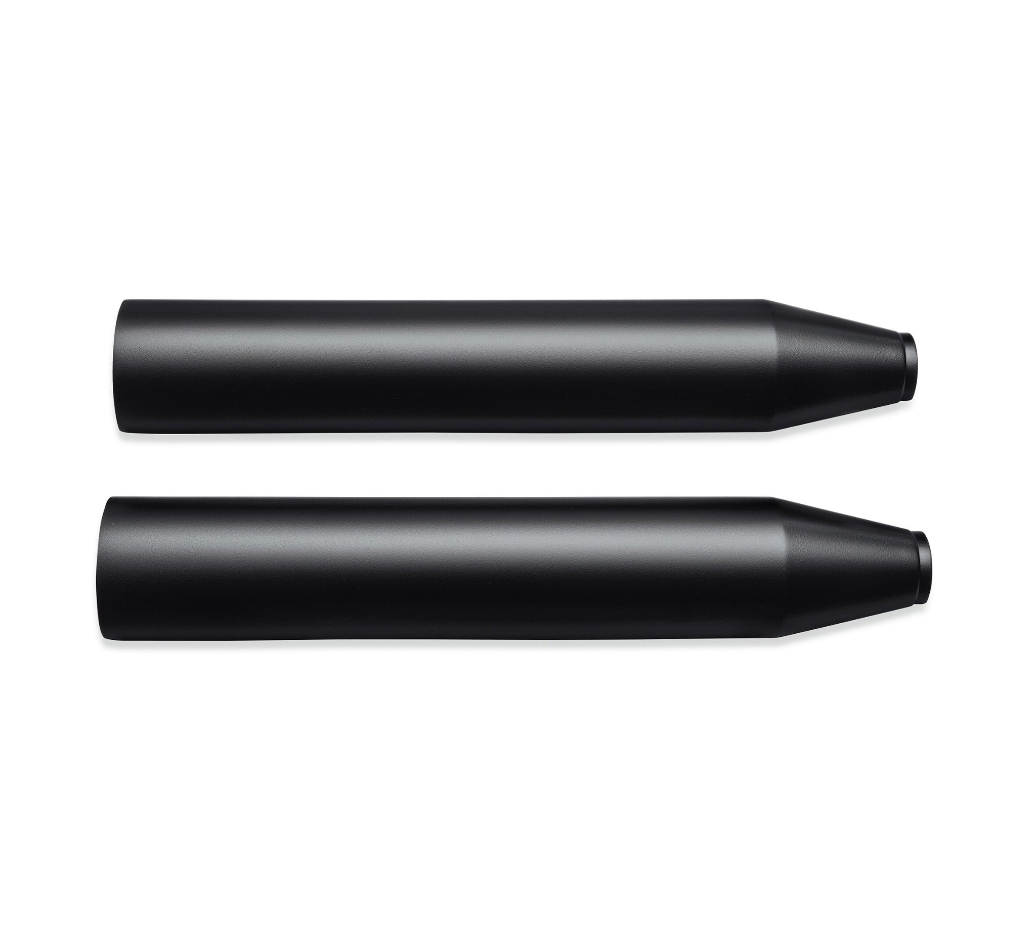 Satin Black Muffler Shields - Long