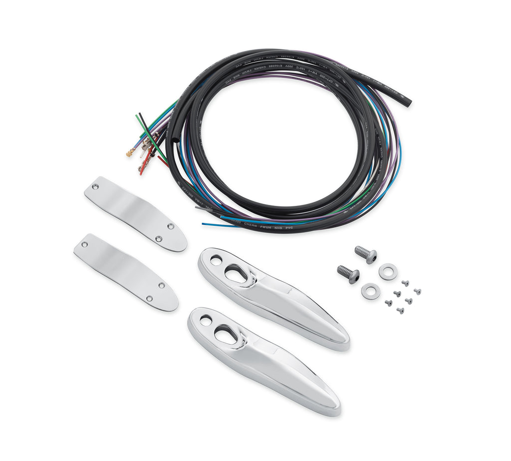 Rear Turn Signal/License Plate Relocation Kit - Chrome