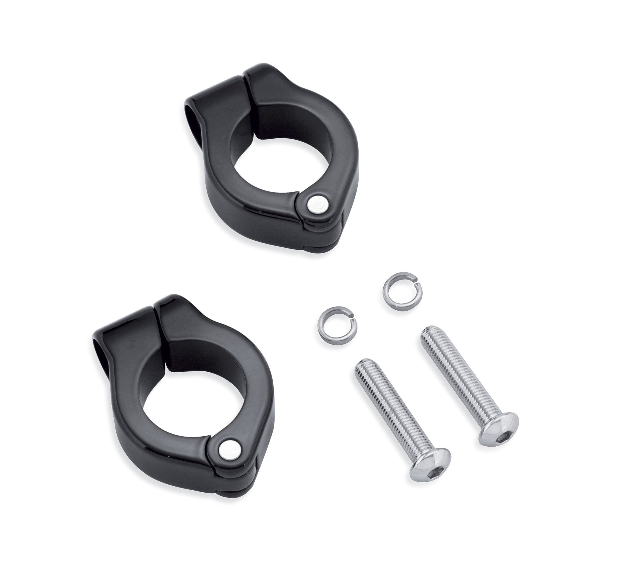 LED Fog Lamp Engine Guard Clamp Kit - Gloss Black