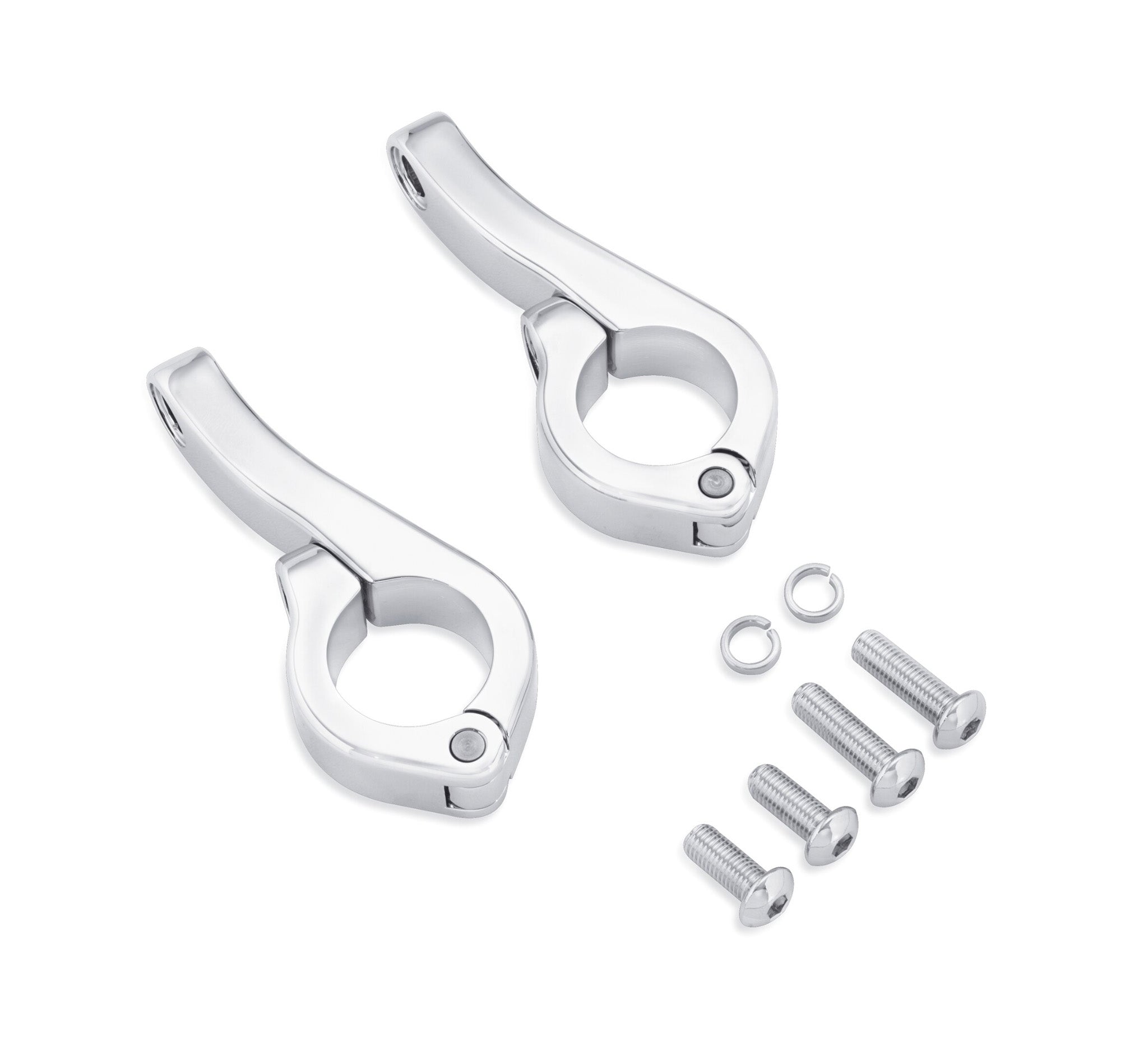 LED Fog Lamp Engine Guard Clamp Kit - Chrome