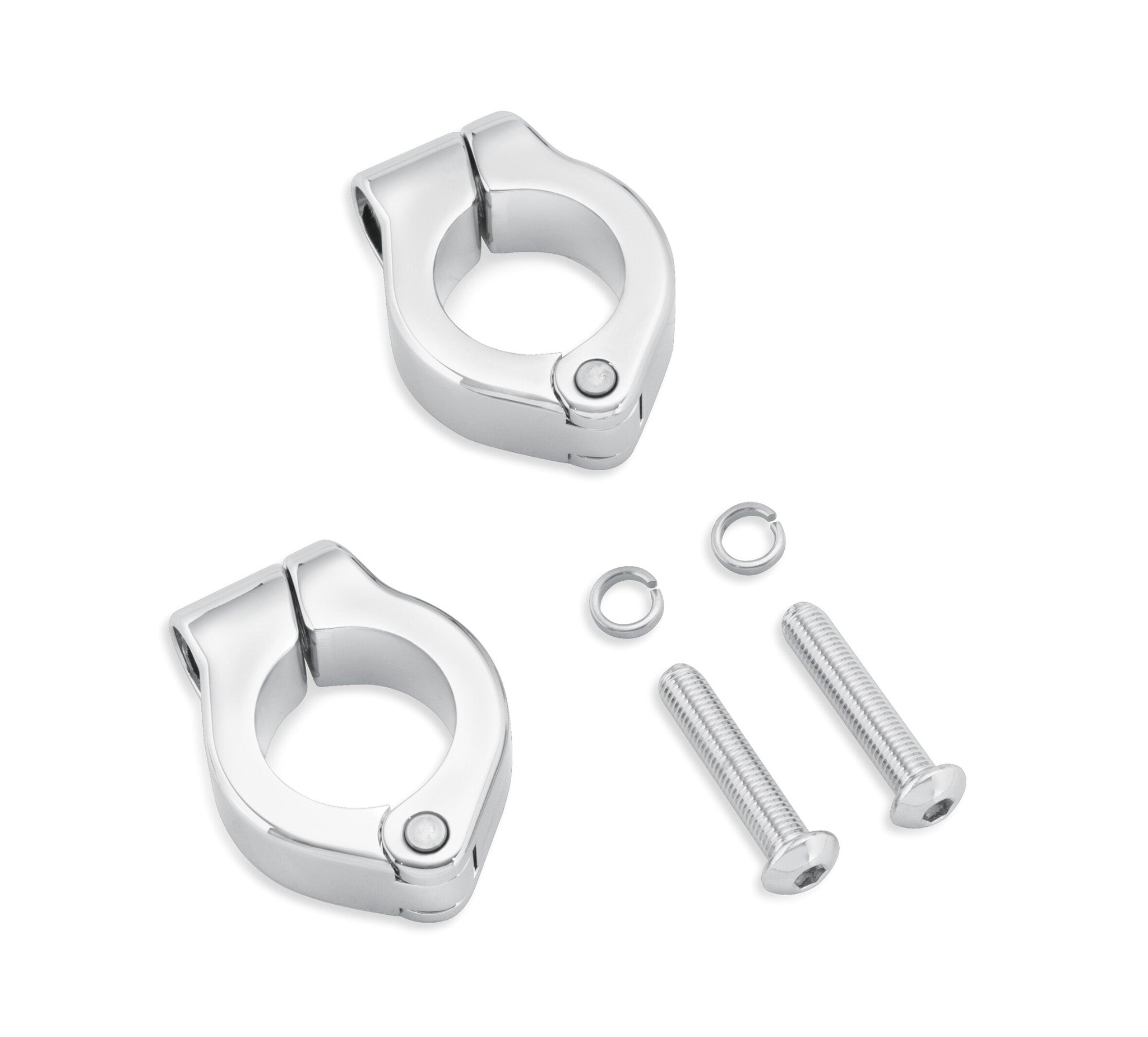 LED Fog Lamp Engine Guard Clamp Kit - Chrome