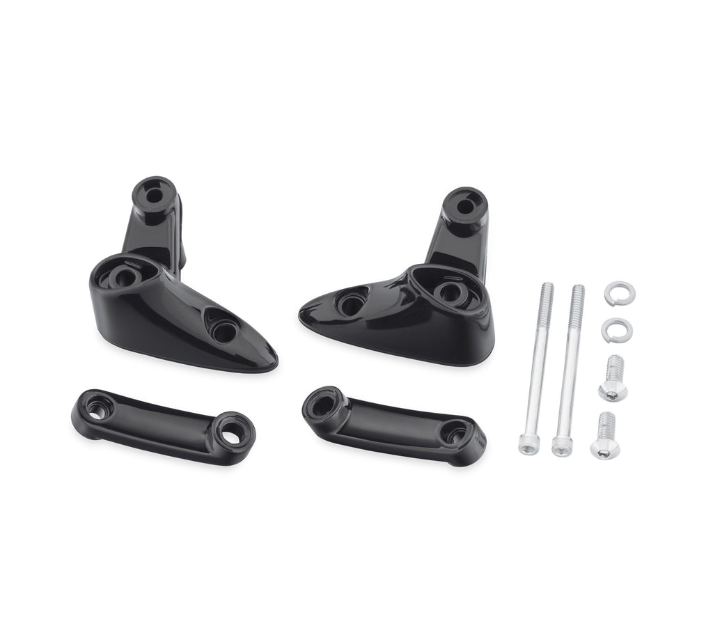 Road Glide LED Fog Lamp Mount Kit - Gloss Black