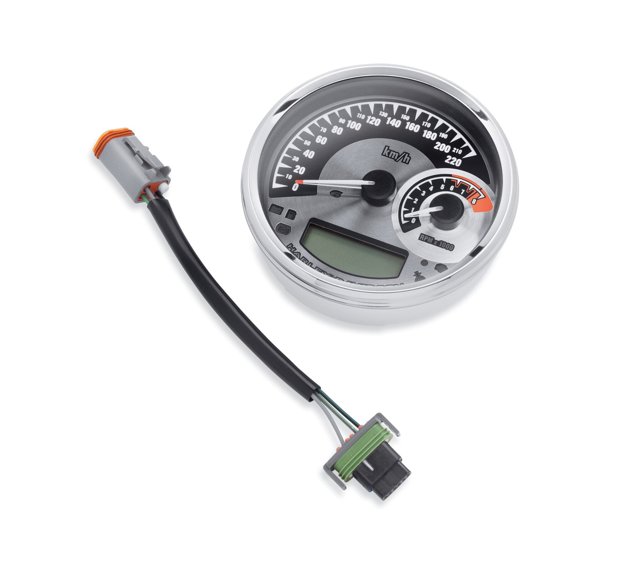 5 in. Combination Analog Speedometer/Tachometer Kilometers/hr- Spun Aluminum Dial