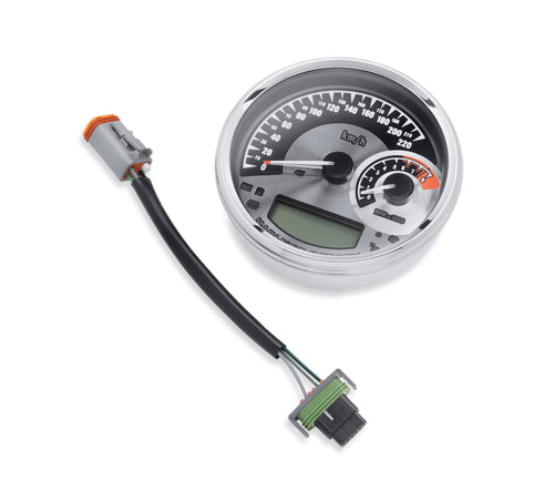 5 in. Combination Analog Speedometer/Tachometer Kilometers/hr- Spun Aluminum Dial