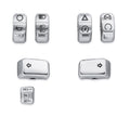 Chrome Switch Cap Kit