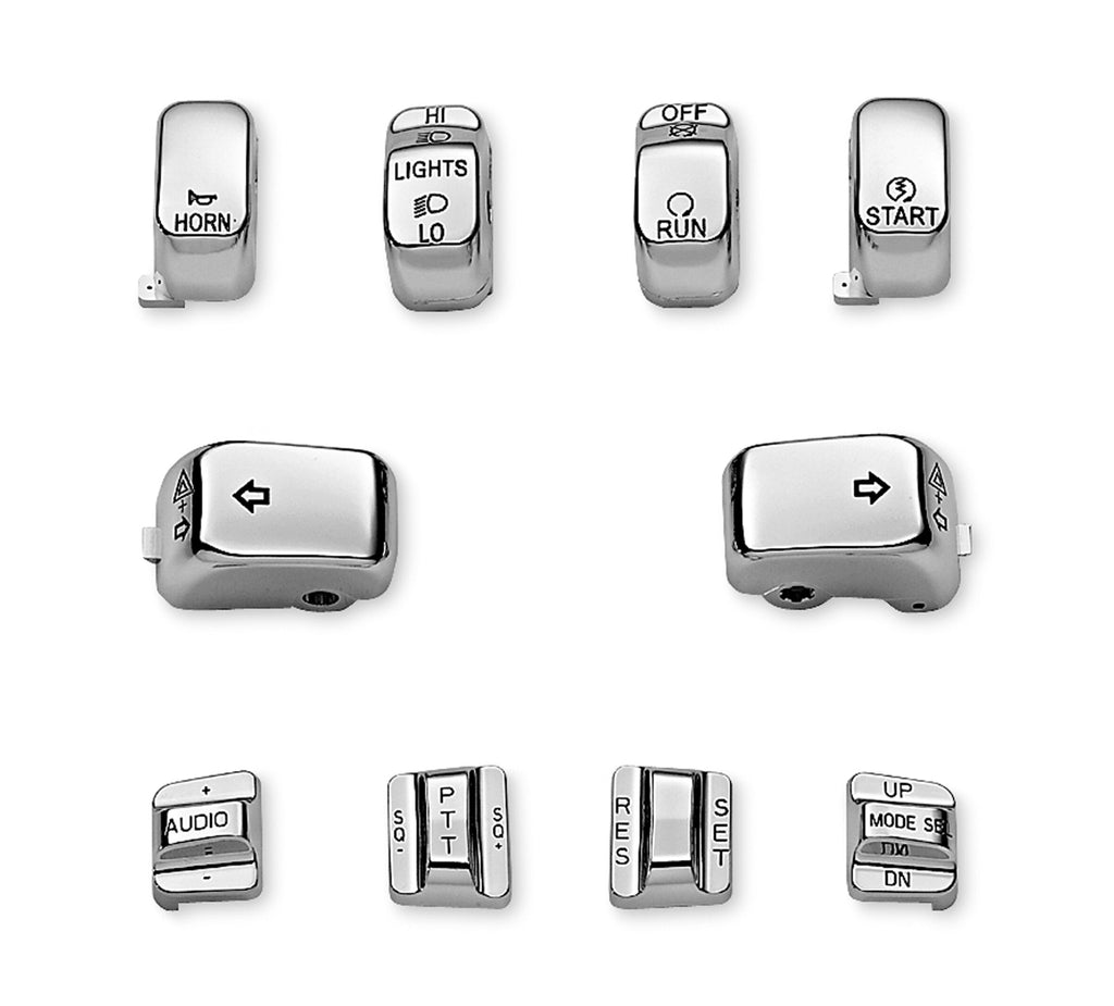 Chrome Switch Cap Kit
