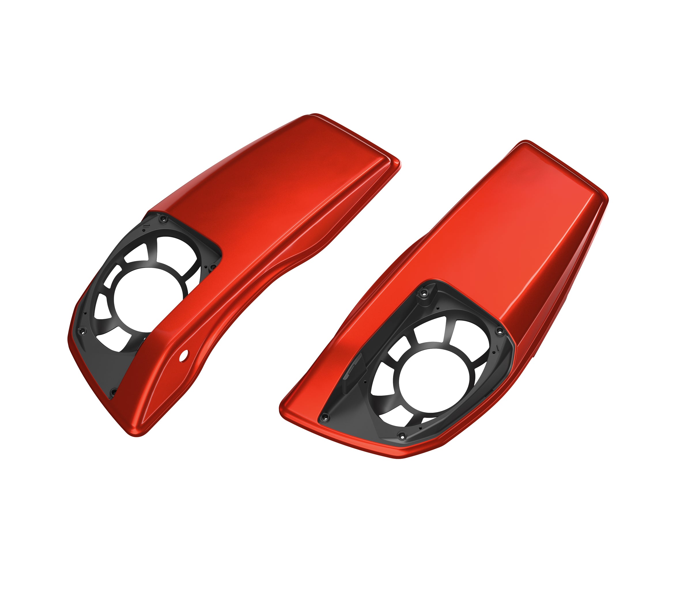 Color Matched Saddlebag Speaker Lids - Whiskey Firestorm