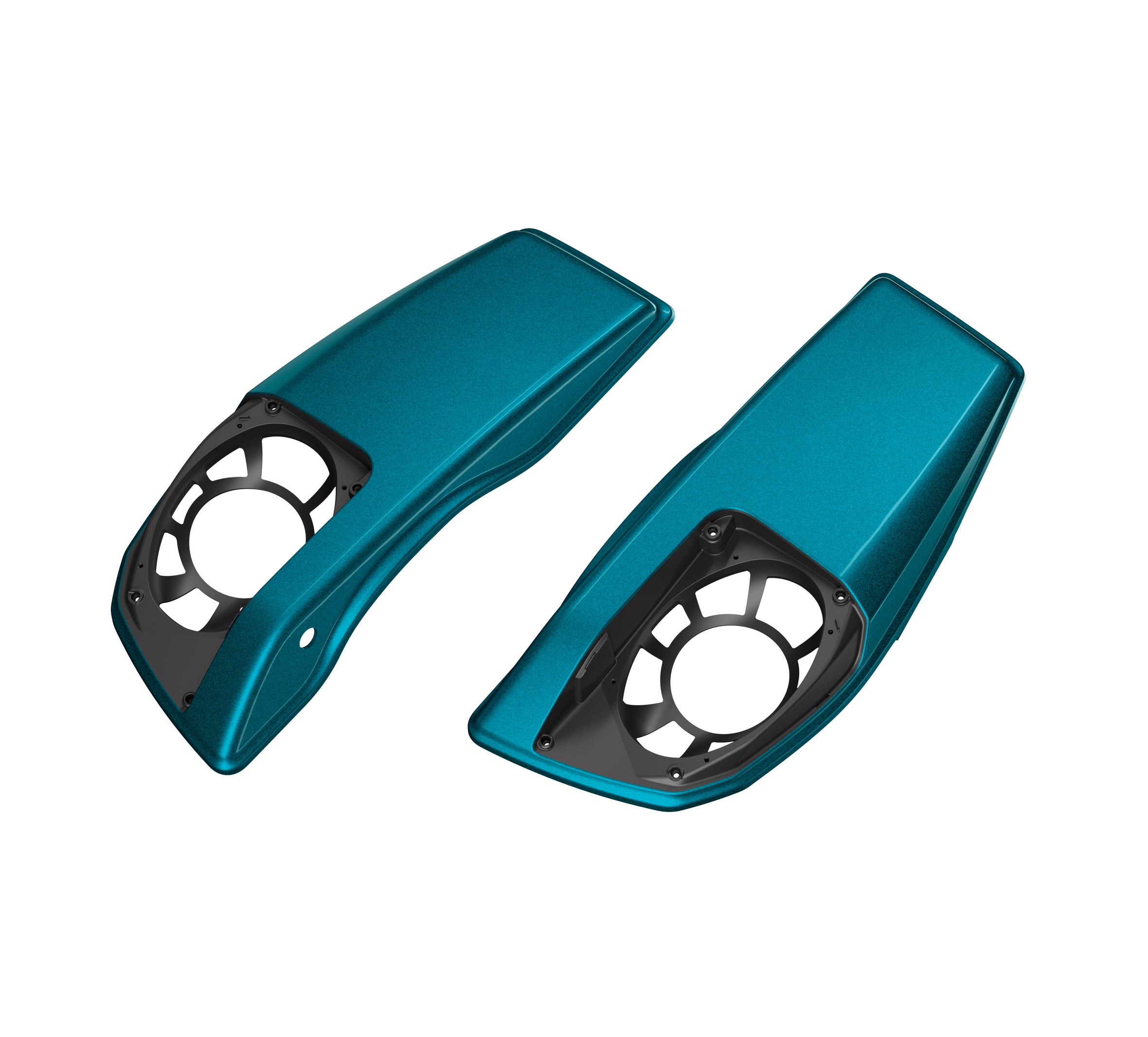 Saddlebag Speaker Lids - Teal Thunder