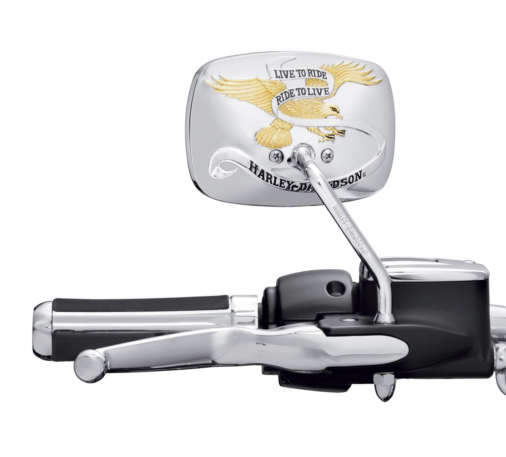 Live To Ride One-Piece Short Stem Mirror - Right Side