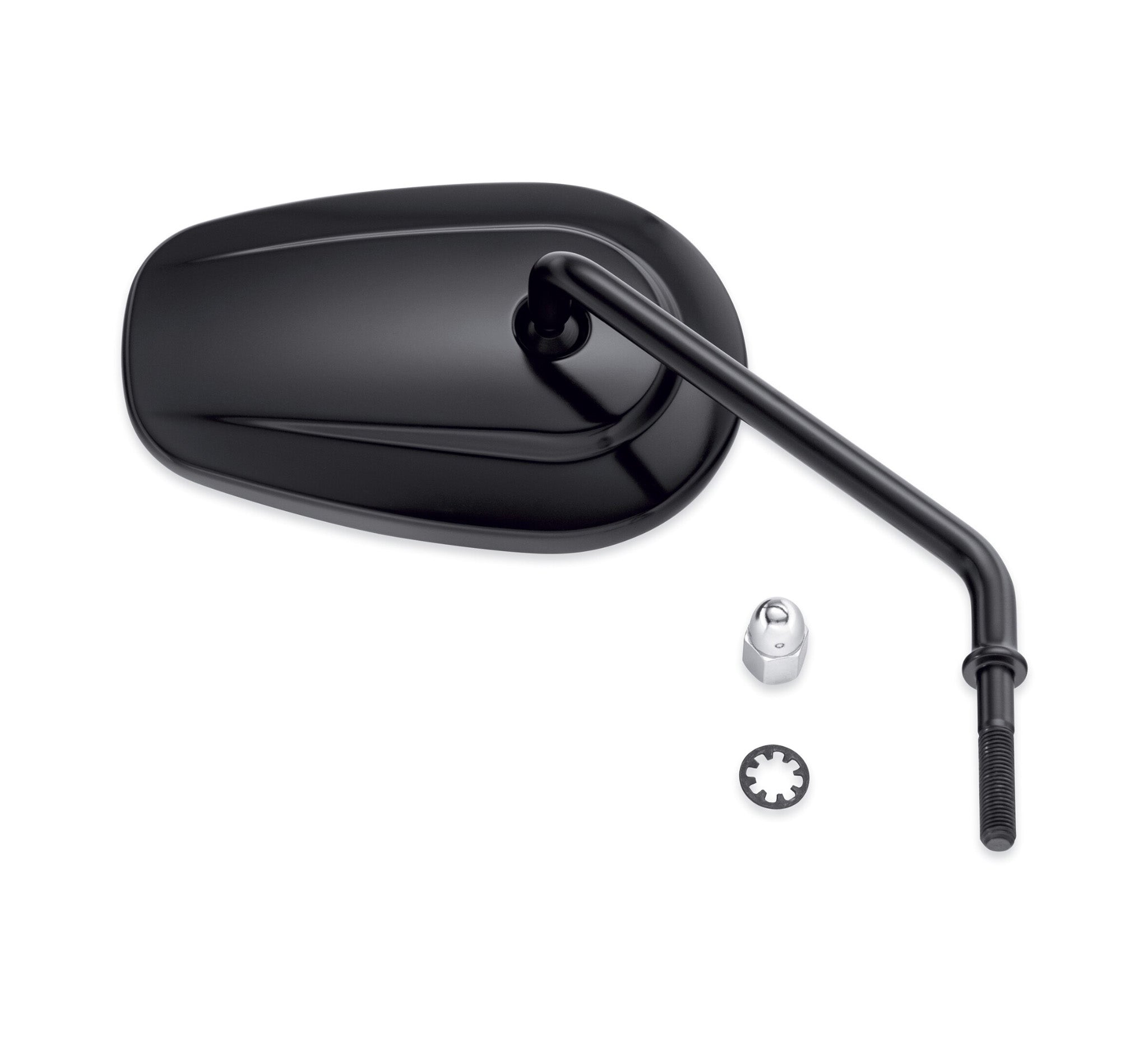 Tapered Long Stem Black Mirror - Right Side