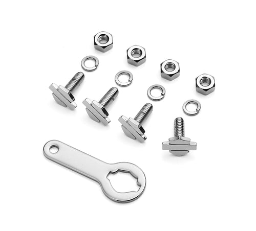 Bar & Shield License Plate Mounting Hardware Kit