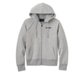 Women’s Classic Bar & Shield Zip Front Hoodie – Light Grey Heather
