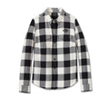 Women´s Flannel Shirt Retro White/Black Plaid