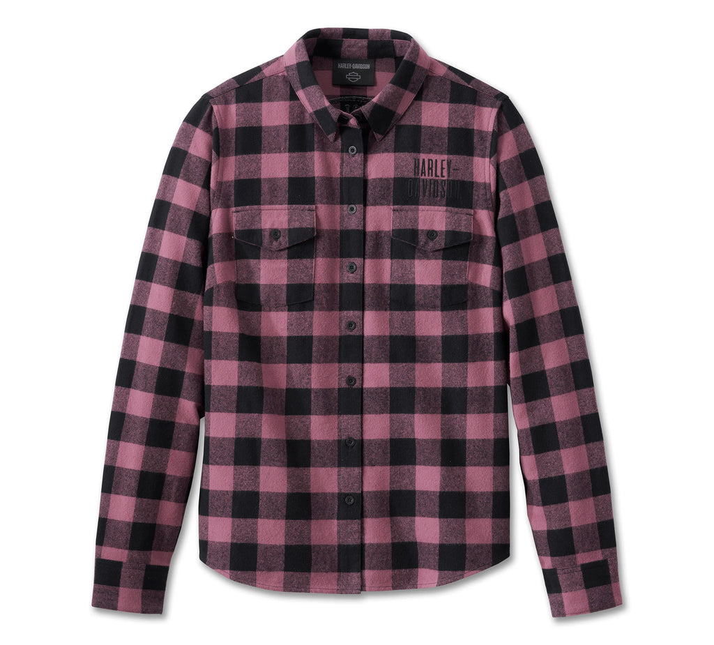 Women's Rustic Long Sleeve Flannel Shirt
