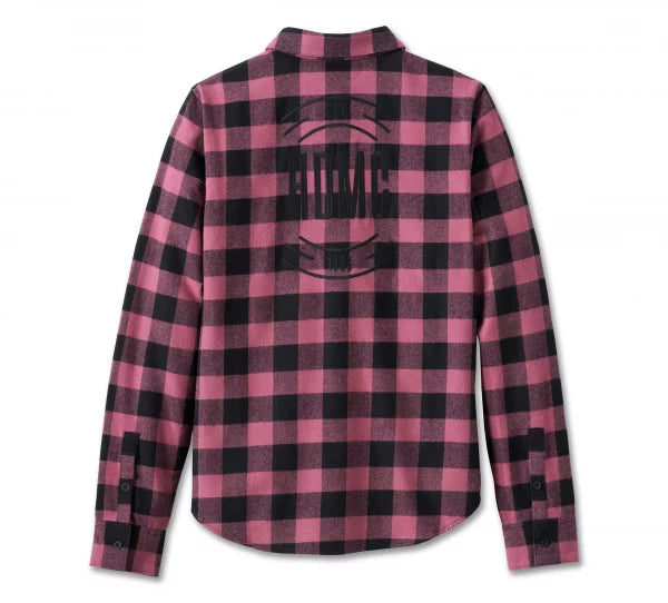 Women's Rustic Long Sleeve Flannel Shirt