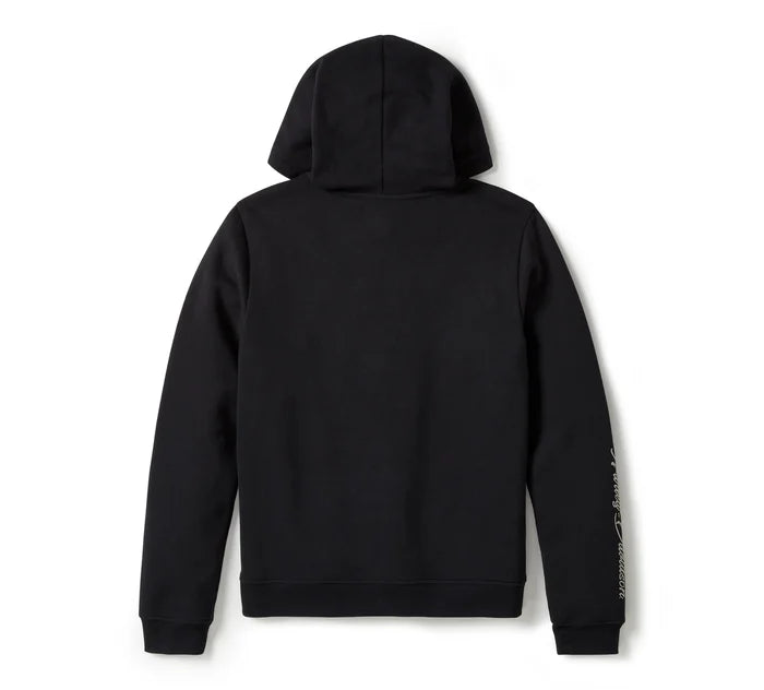 Women's Essential Bling Pullover Fleece Hoodie - Harley Black