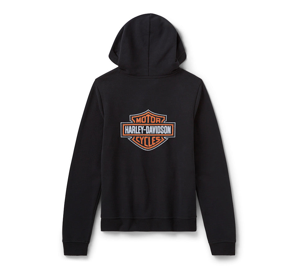 Women's Essential Bling Pullover Hoodie - Harley Black