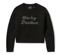 Women's Metallic Script Intarsia Sweater