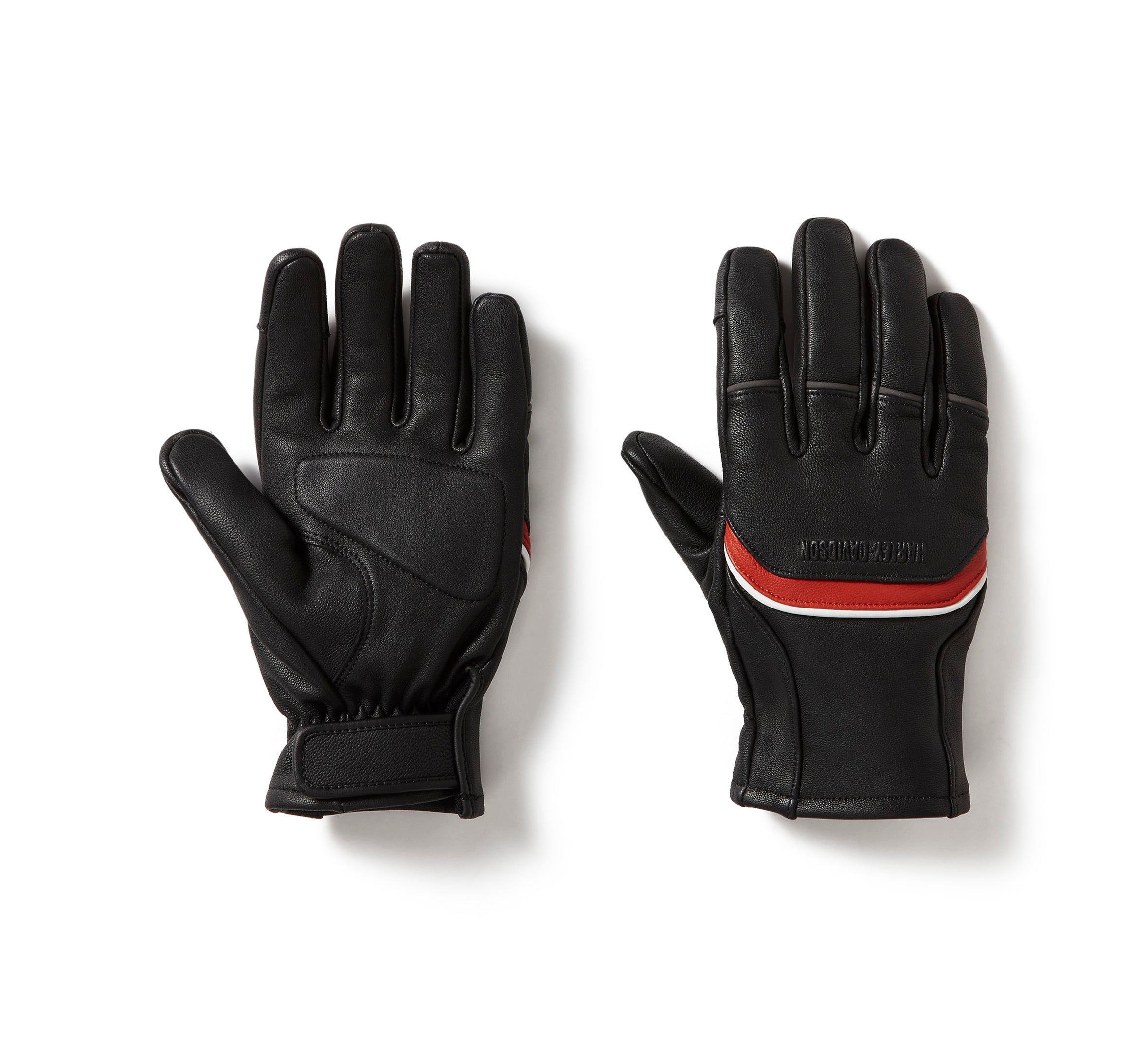Men's Trenton Full-Finger Riding Leather Gloves, Black