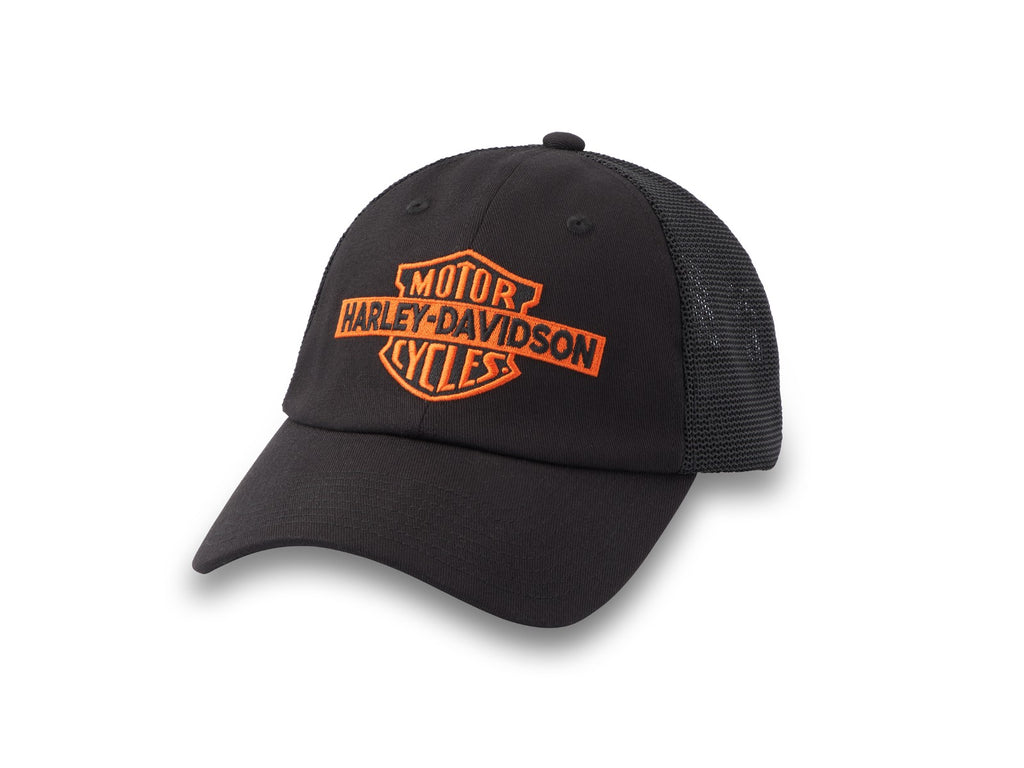 Oil Can Bar & Shield Stretch-Fit Cap Black Peaked Cap, Black