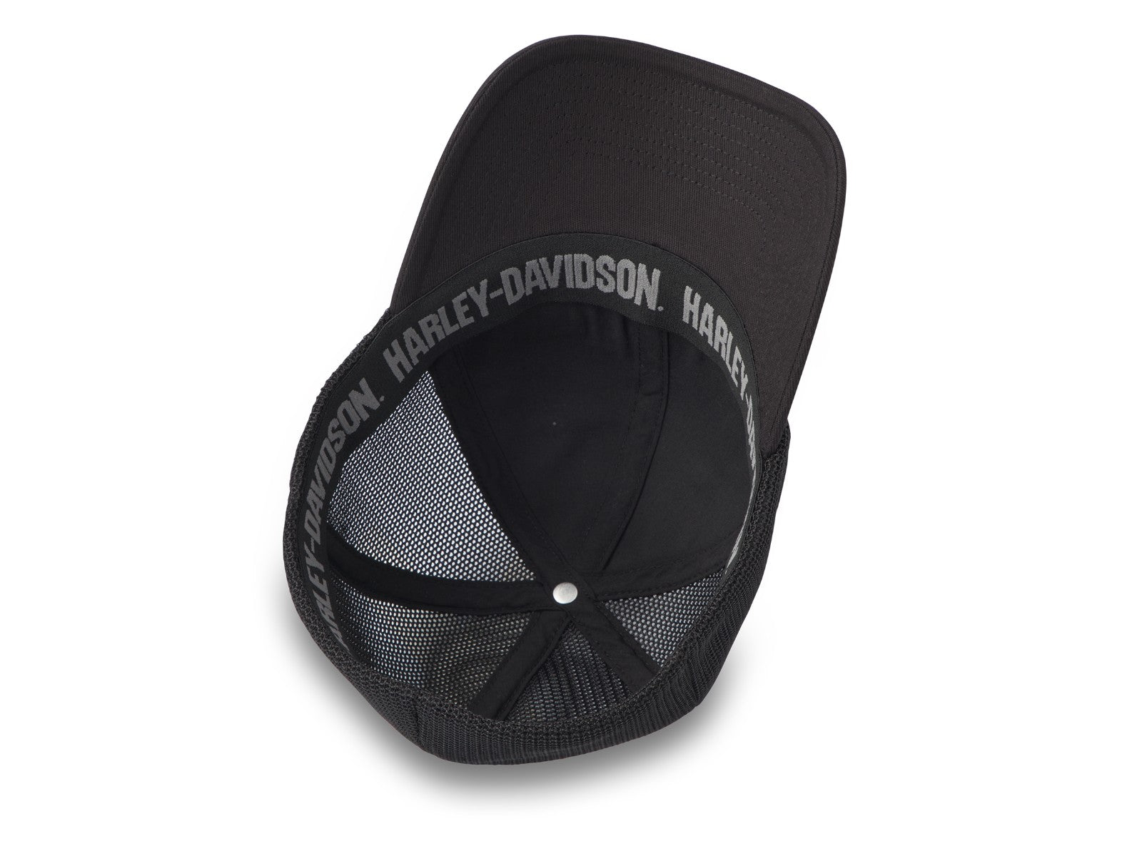Oil Can Bar & Shield Stretch-Fit Cap Black Peaked Cap, Black