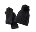 Women's Empower Hat & Glove Gift Set Black Beauty