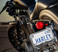Bar & Shield with Wings Chrome Motorcycle License Frame