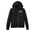 Women's Special Bar & Shield Zip Front Hoodie - Black Beauty