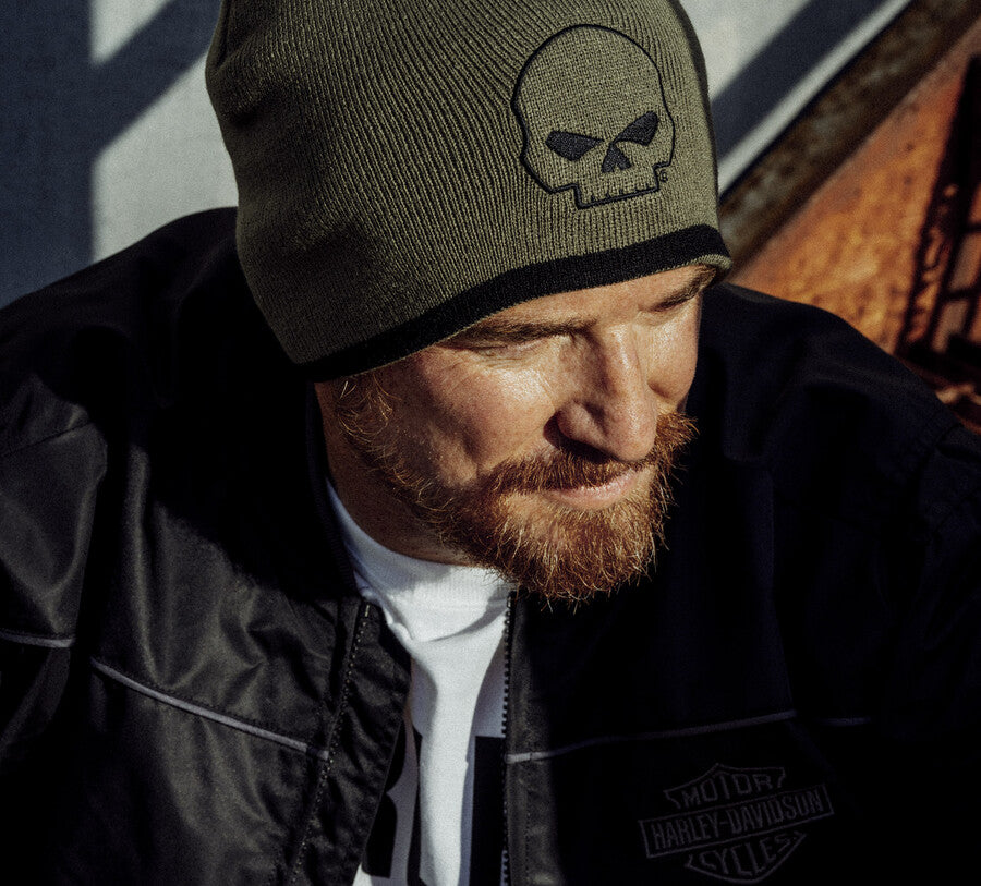 Willie G® Skull Knit Beanie - Green