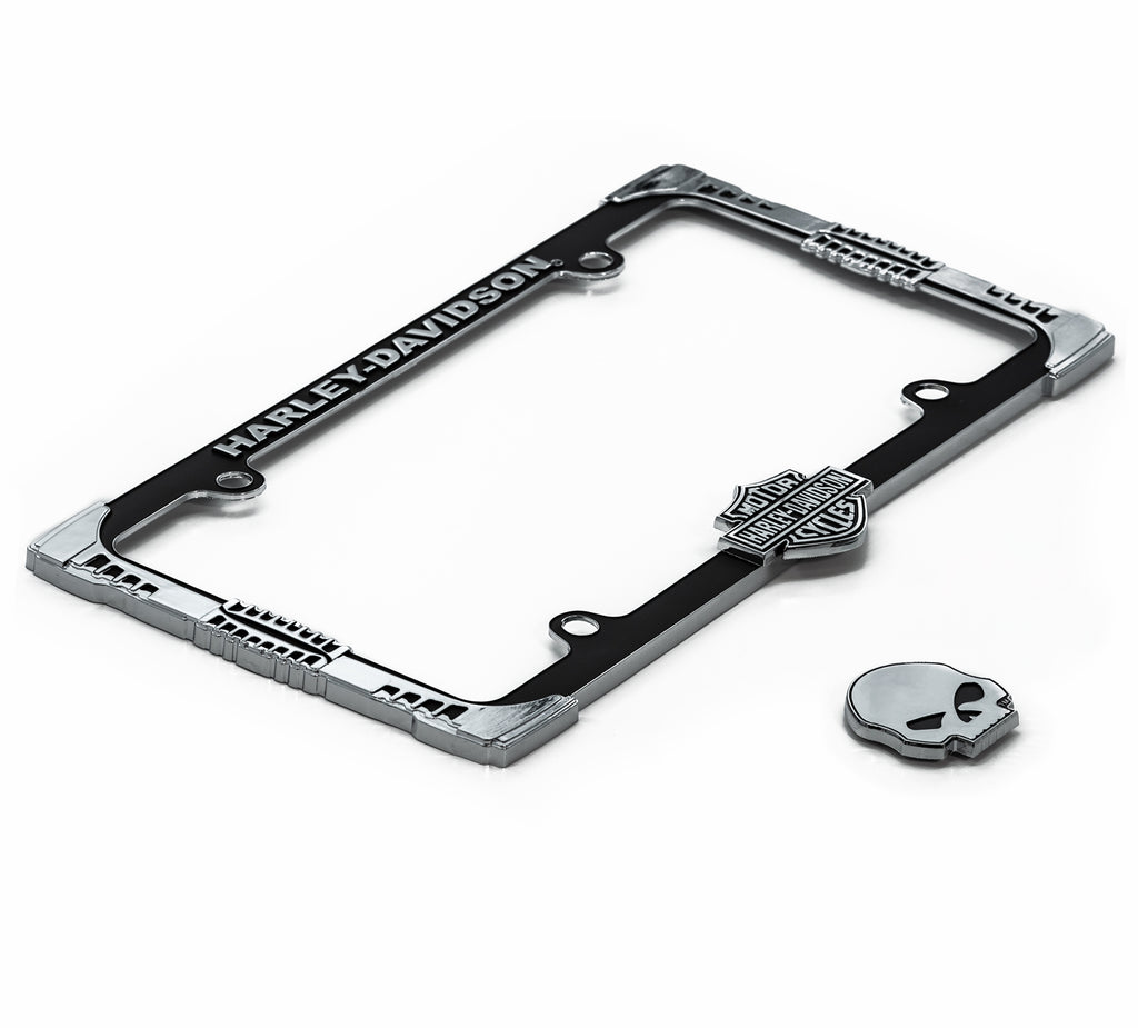Bar & Shield Steering Wheel Cover and License Frame Kit, set