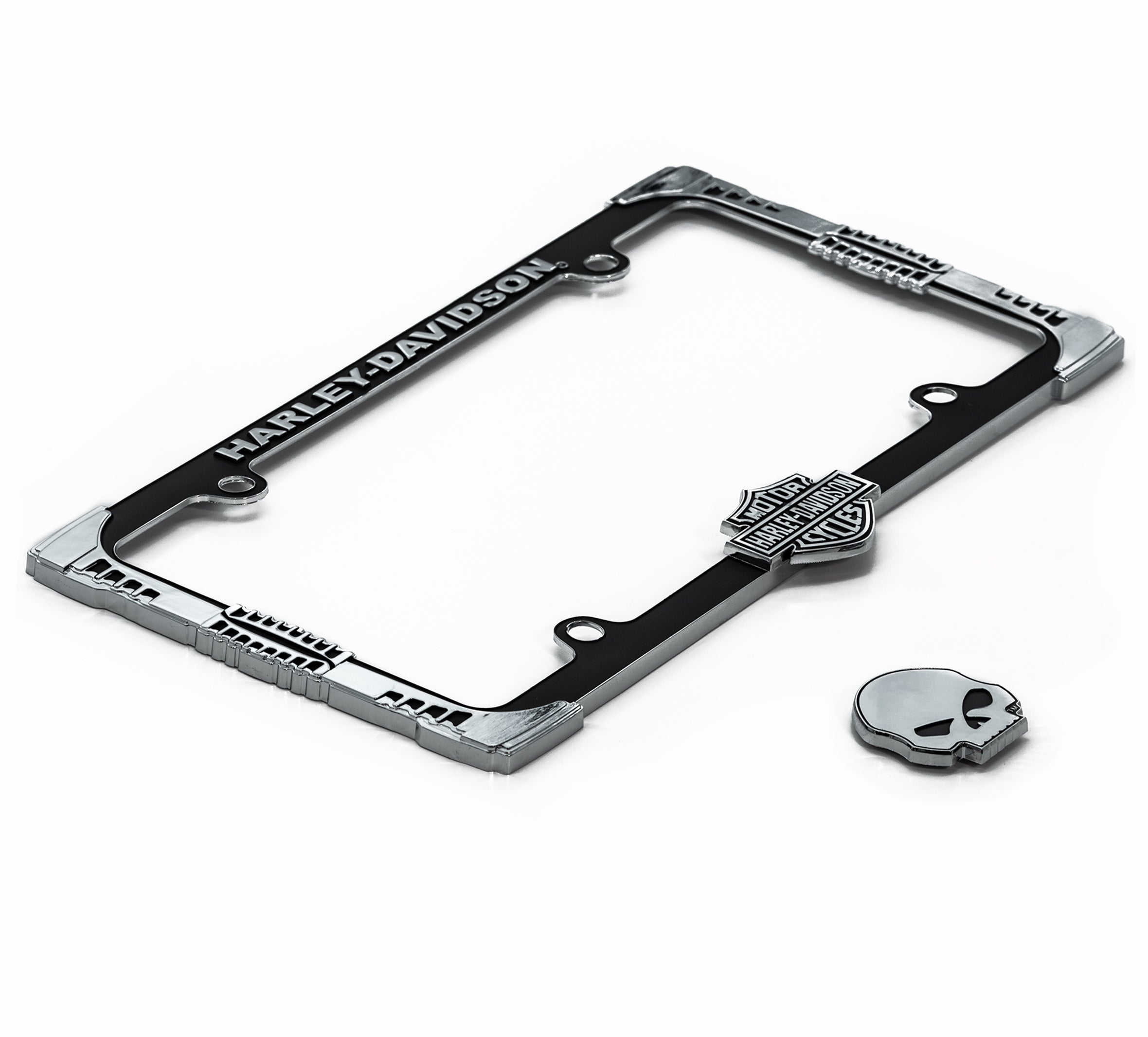 Bar & Shield Steering Wheel Cover and License Frame Kit, set